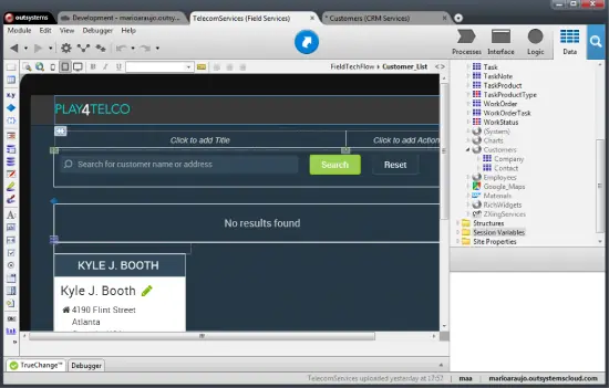 customer data from a module