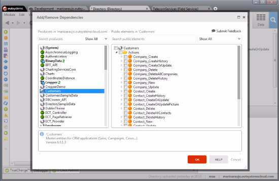 public object in dev environment