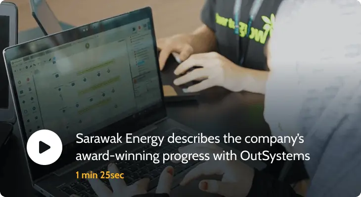 sarawak energy award winning progress with outsystems video